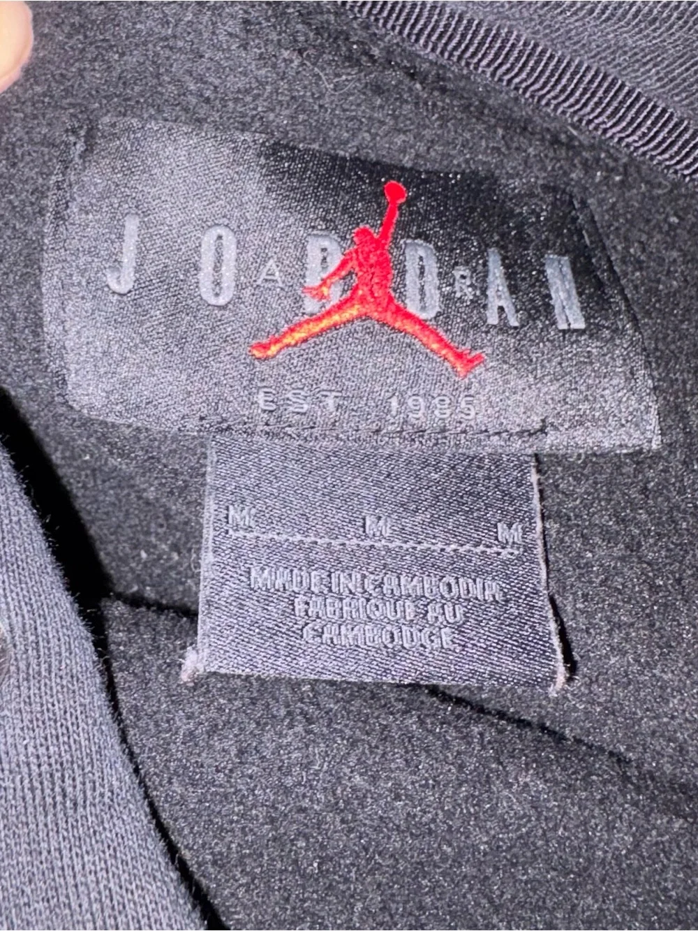 Nike Jordan Paris Saint Germain Fleece Pullover Black Hoodie Men’s Size:Medium
